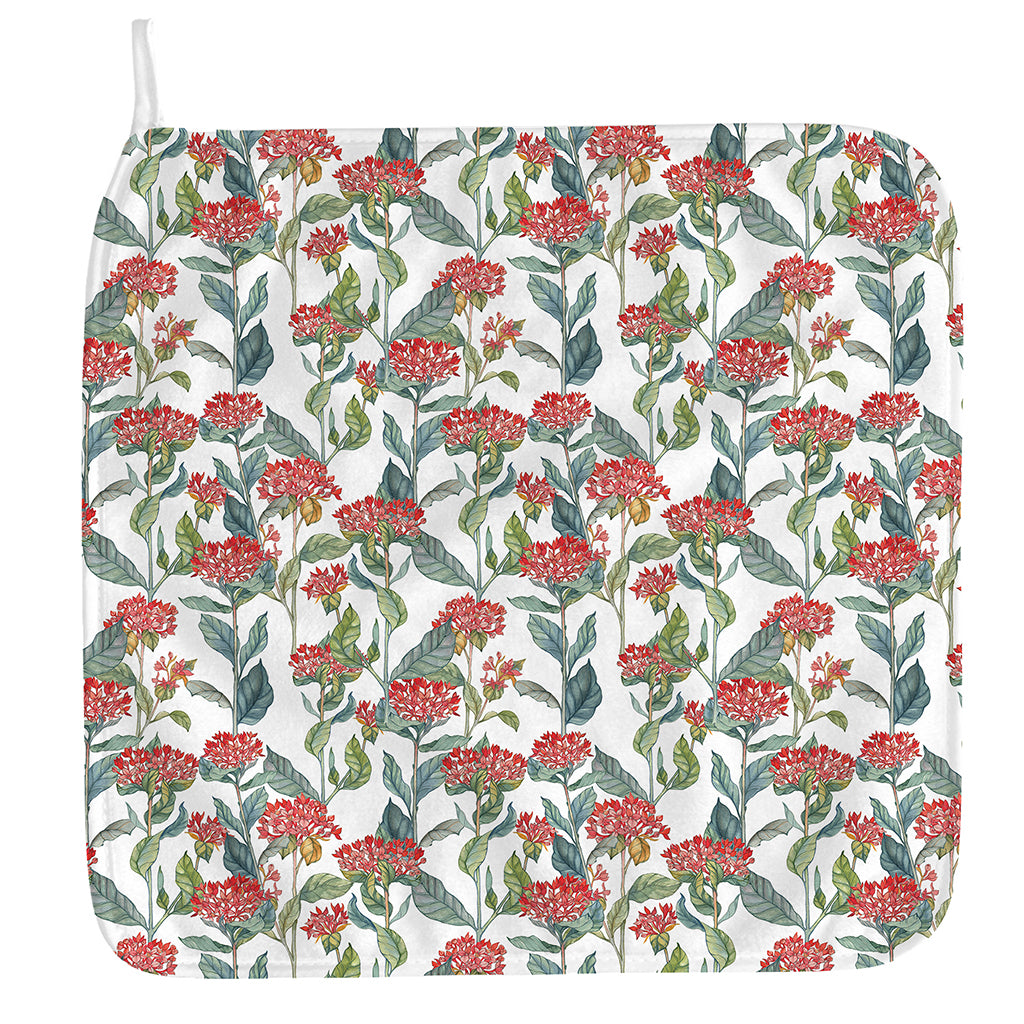 Watercolor Bouvardia Print Hand Towel