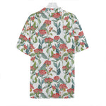 Watercolor Bouvardia Print Hawaiian Shirt