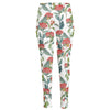 Watercolor Bouvardia Print High-Waisted Pocket Leggings