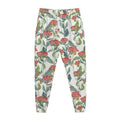 Watercolor Bouvardia Print Jogger Pants
