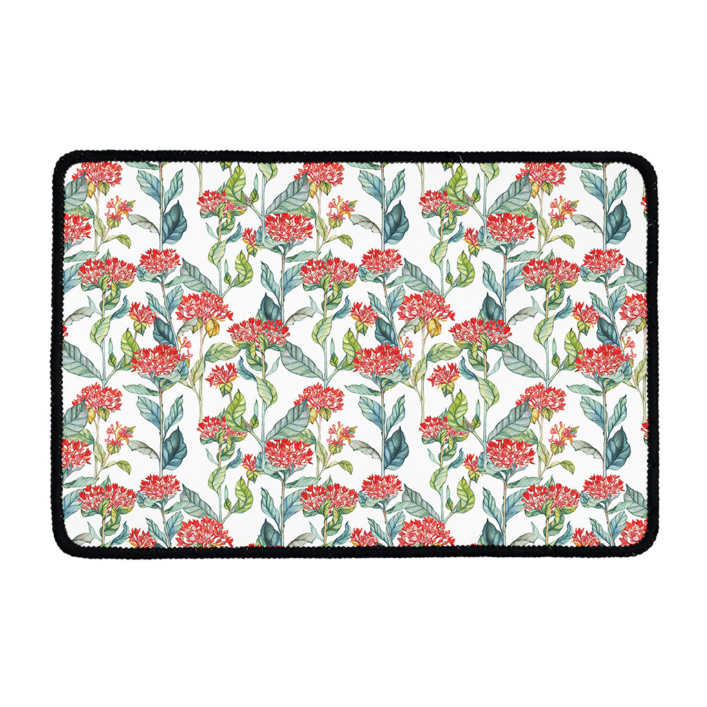 Watercolor Bouvardia Print Kitchen Mat
