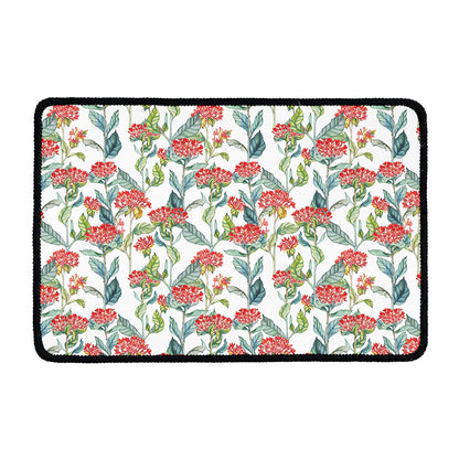Watercolor Bouvardia Print Kitchen Mat