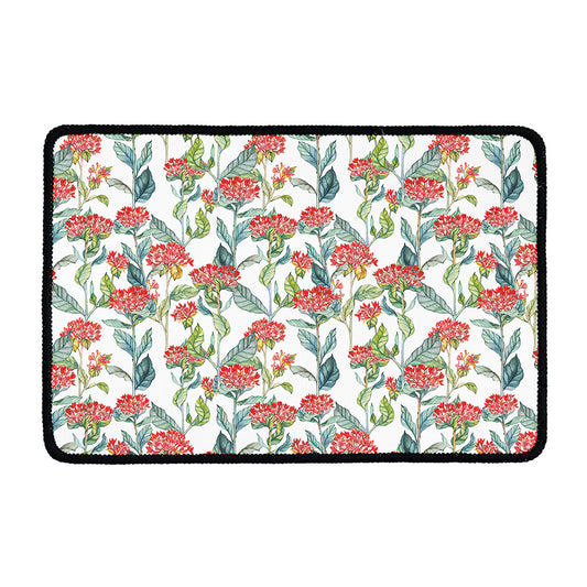 Watercolor Bouvardia Print Kitchen Mat