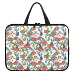 Watercolor Bouvardia Print Laptop Sleeve With Handle