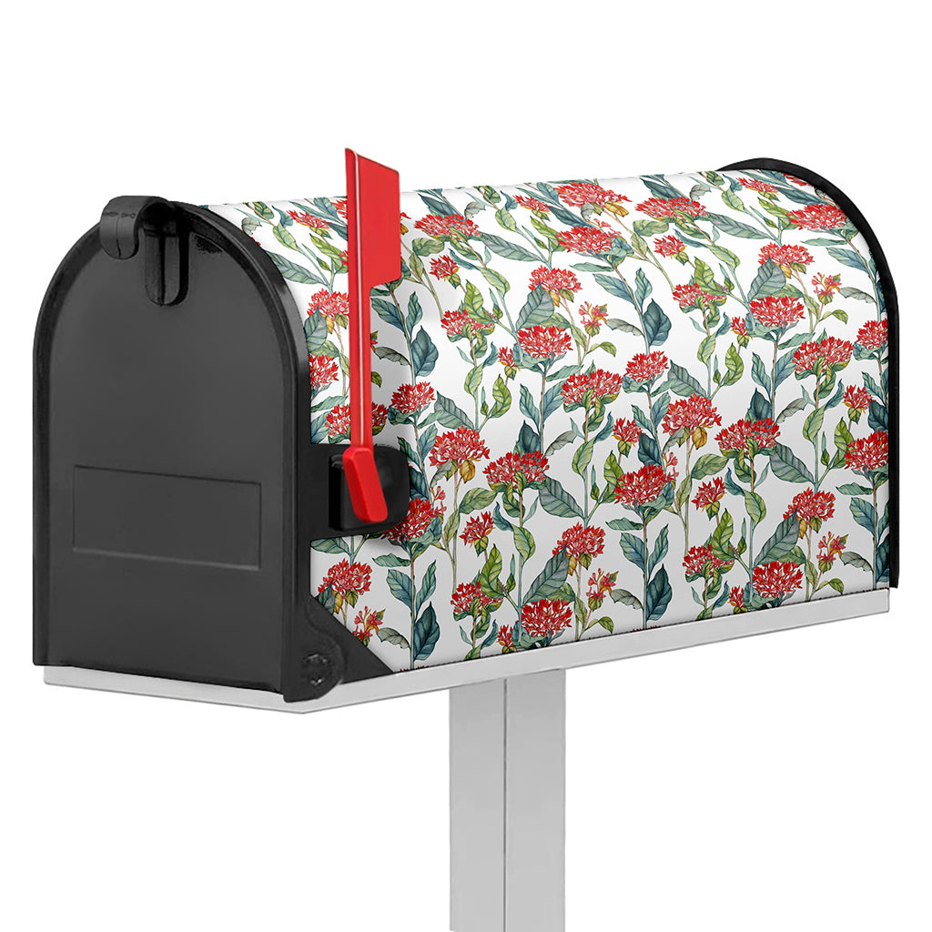 Watercolor Bouvardia Print Mailbox Cover