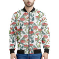 Watercolor Bouvardia Print Men's Bomber Jacket