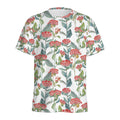 Watercolor Bouvardia Print Men's Athletic T-Shirt
