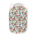 Watercolor Bouvardia Print Mesh Laundry Hamper