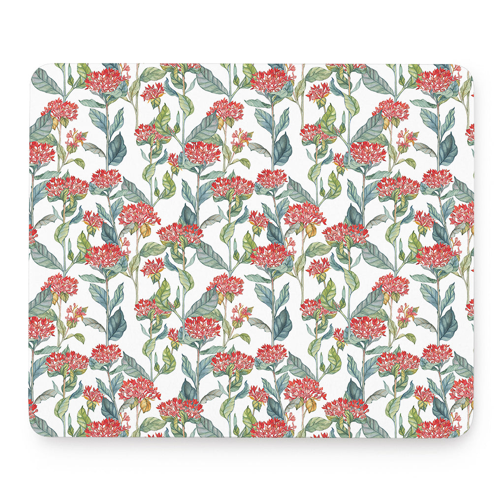 Watercolor Bouvardia Print Mouse Pad