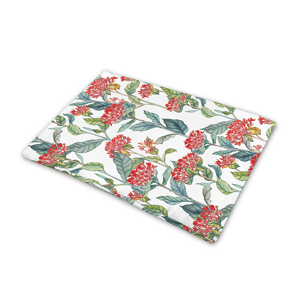 Watercolor Bouvardia Print Pet Cooling Mat Cover