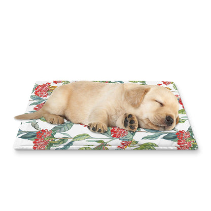 Watercolor Bouvardia Print Pet Cooling Mat Cover