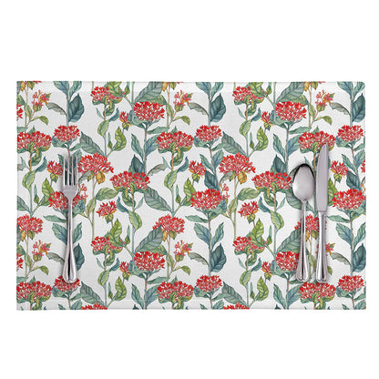 Watercolor Bouvardia Print Placemat