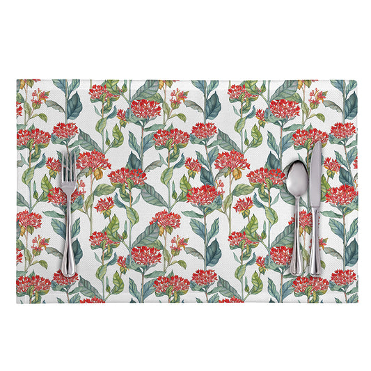 Watercolor Bouvardia Print Placemat