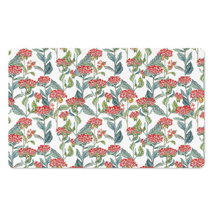 Watercolor Bouvardia Print Polyester Doormat