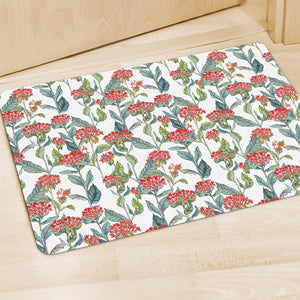 Watercolor Bouvardia Print Polyester Doormat