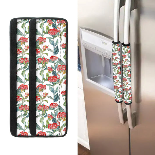 Watercolor Bouvardia Print Refrigerator Handle Covers