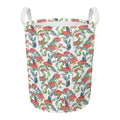 Watercolor Bouvardia Print Round Laundry Basket