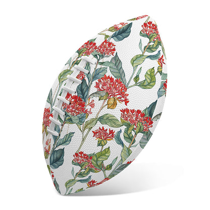 Watercolor Bouvardia Print Rugby Ball