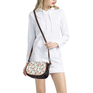 Watercolor Bouvardia Print Saddle Bag