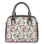 Watercolor Bouvardia Print Shoulder Handbag