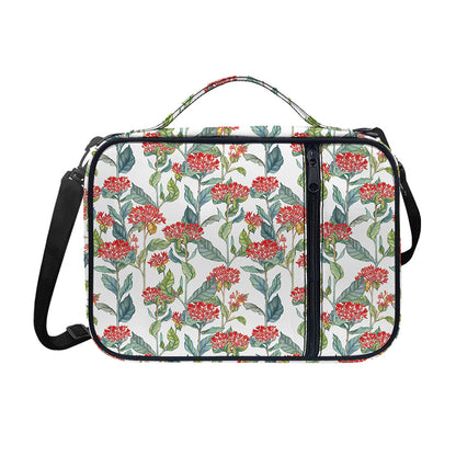 Watercolor Bouvardia Print Shoulder Strap Bible Bag