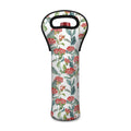 Watercolor Bouvardia Print Single Neoprene Wine Tote