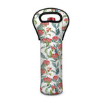 Watercolor Bouvardia Print Single Neoprene Wine Tote