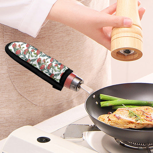Watercolor Bouvardia Print Skillet Handle Cover