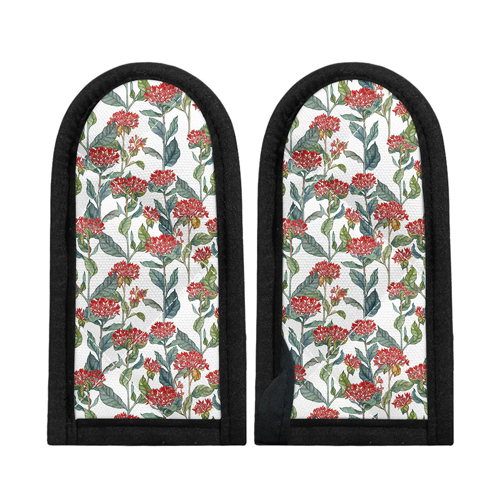 Watercolor Bouvardia Print Skillet Handle Cover