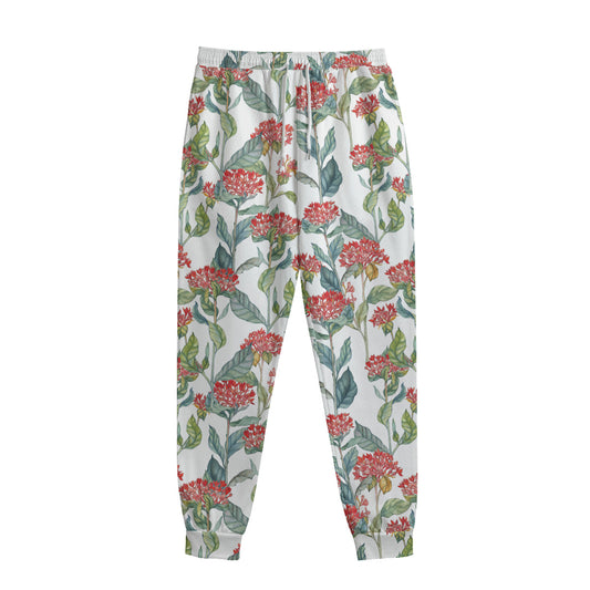 Watercolor Bouvardia Print Sweatpants