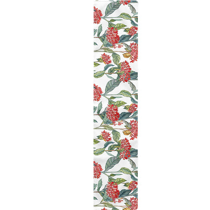 Watercolor Bouvardia Print Table Runner