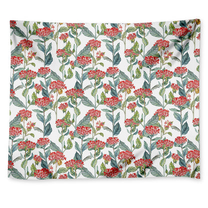 Watercolor Bouvardia Print Tapestry