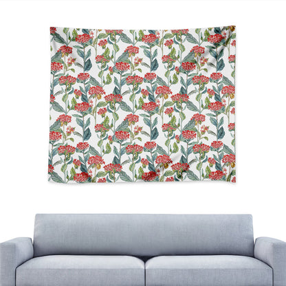 Watercolor Bouvardia Print Tapestry