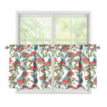 Watercolor Bouvardia Print Tier Curtains