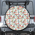 Watercolor Bouvardia Print Tire Cover