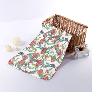 Watercolor Bouvardia Print Towel