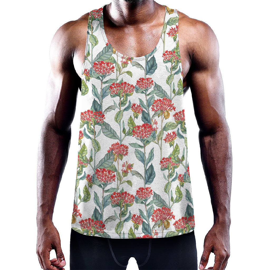 Watercolor Bouvardia Print Training Tank Top