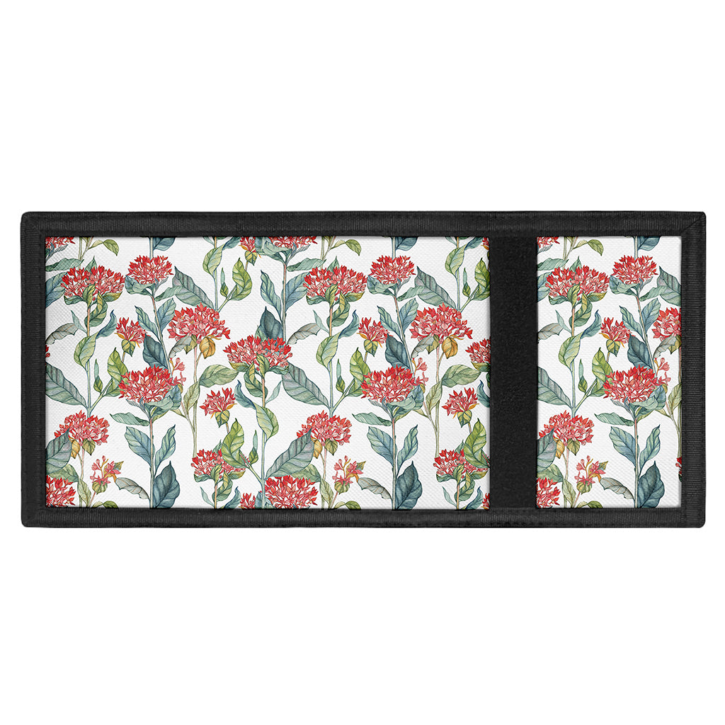 Watercolor Bouvardia Print Trifold Wallet
