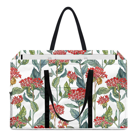 Watercolor Bouvardia Print Utility Tote Bag