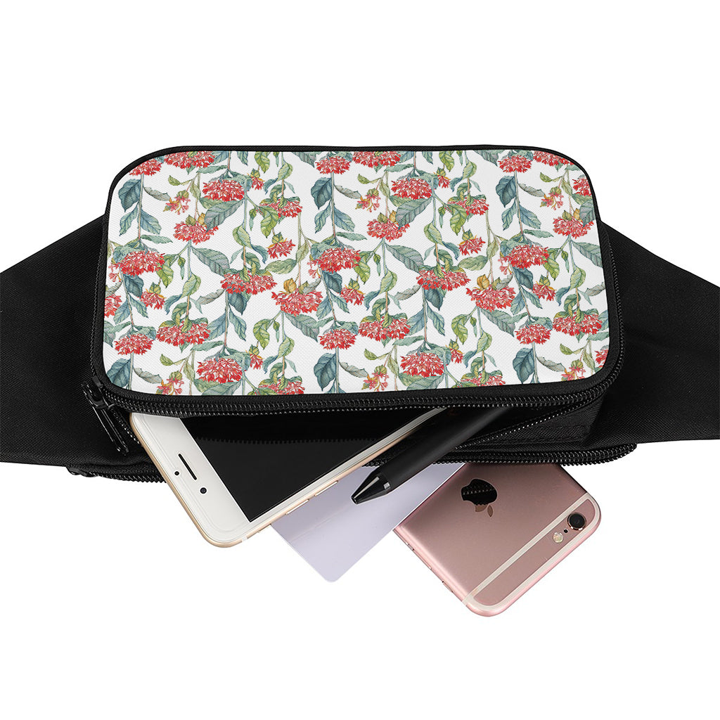 Watercolor Bouvardia Print Waist Bag