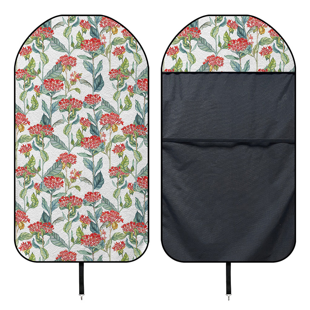 Watercolor Bouvardia Print Waterproof Car Seat Cover