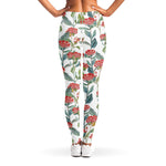 Watercolor Bouvardia Print Women's Leggings