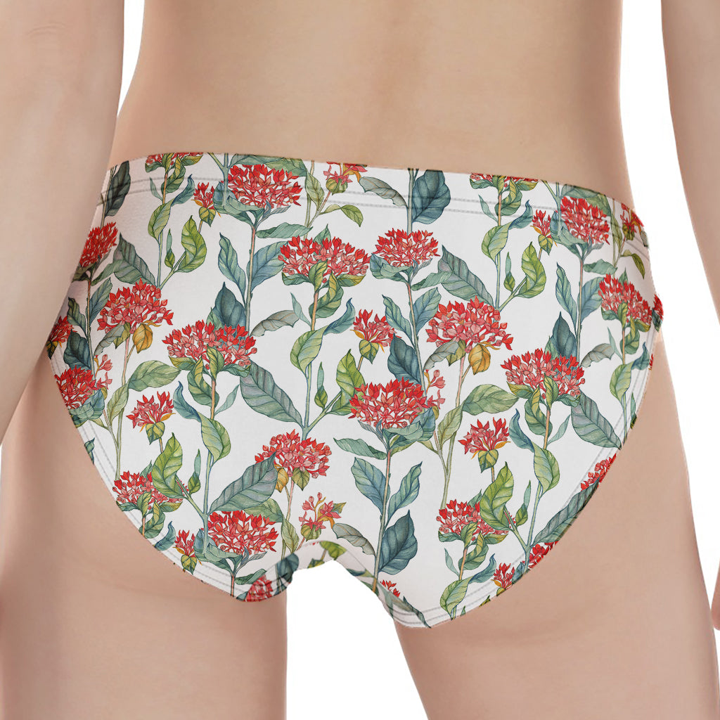 Watercolor Bouvardia Print Women's Panties