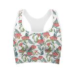 Watercolor Bouvardia Print Women's Sports Bra
