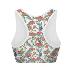 Watercolor Bouvardia Print Women's Sports Bra