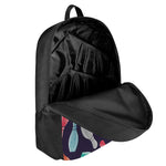 Watercolor Bowling Pins Pattern Print 17 Inch Backpack