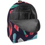 Watercolor Bowling Pins Pattern Print Backpack