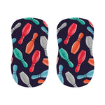 Watercolor Bowling Pins Pattern Print Bar Stool Covers