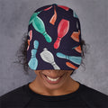 Watercolor Bowling Pins Pattern Print Baseball Cap