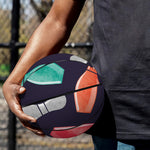 Watercolor Bowling Pins Pattern Print Basketball